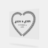 ゴシック脊髄ハートミニマル骨結婚骨 アクリルサイン (傾斜)