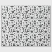 ゴシック色で不気味なパターン（の模様が）あるクモの手の目 ラッピングペーパー (フラット)