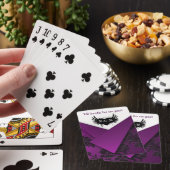 ゴシック色の紫、黒、白のフローラトランプ トランプ (インサイチュ)