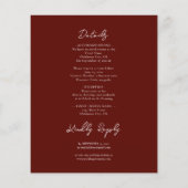 ゴシック色の赤と黒のフローラ結婚の全てが一体 チラシ (裏面)