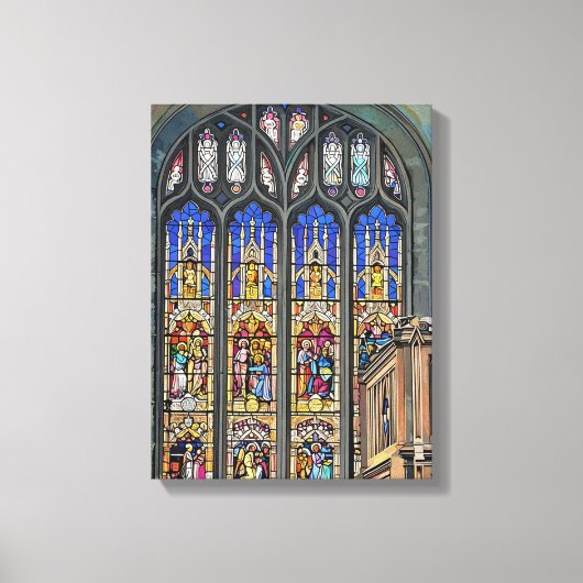 ゴシック色ステンドグラス窓プリント キャンバスプリント (正面)