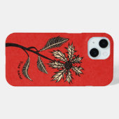 ゴシック花レトロヴィンテージインク赤と黒 Case-Mate iPhoneケース (裏面 (横))