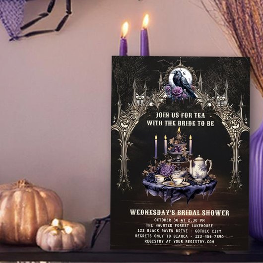 ゴシック花嫁ティーパーティー 招待状