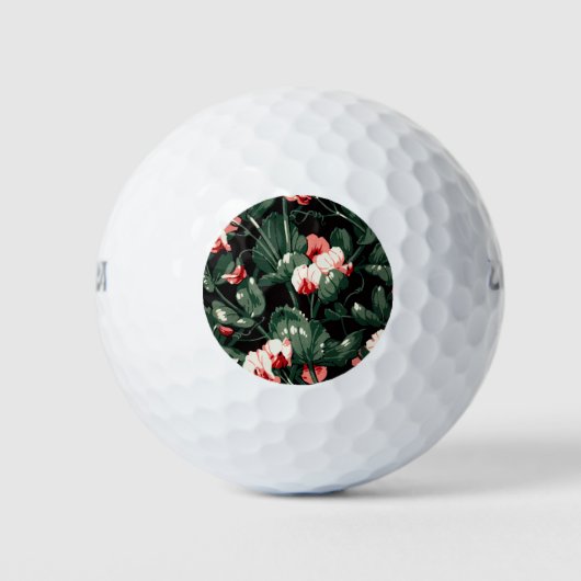 ゴシック花模様透明美観花 ゴルフボール (正面)