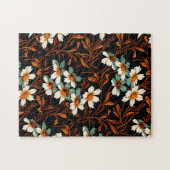 ゴシック花模様透明美観花 ジグソーパズル (横)