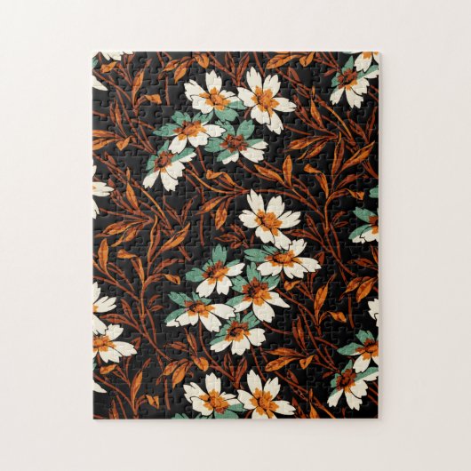 ゴシック花模様透明美観花 ジグソーパズル (縦)