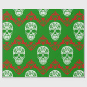 ゴシック華美クビクトリアンススカル ラッピングペーパー (フラット)