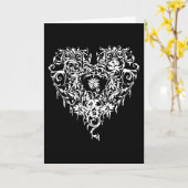 ゴシック華美ハート カード (黄色い花)