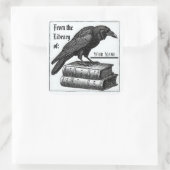 ゴシック蔵書票とRaven スクエアシール (バッグ)