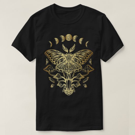 ゴシック蛾と月の蛾プレミアム Tシャツ (デザイン正面)