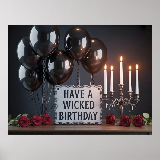 ゴシック誕生日おめでとう:'Have a Wicked Birthday' ポスター (正面)