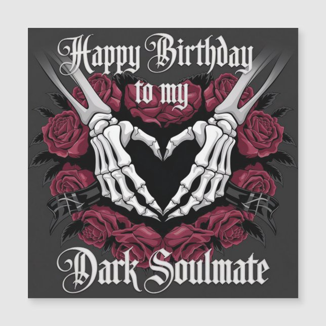 ゴシック誕生日デザインYour Dark Soulmate (正面)