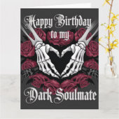 ゴシック誕生日デザインYour Dark Soulmate カード (黄色い花)