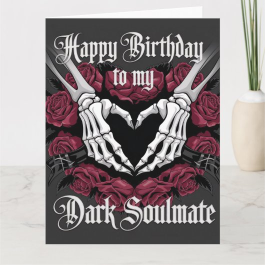 ゴシック誕生日デザインYour Dark Soulmate カード (正面)