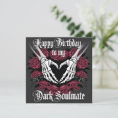ゴシック誕生日デザインYour Dark Soulmate カード (スタンド正面)