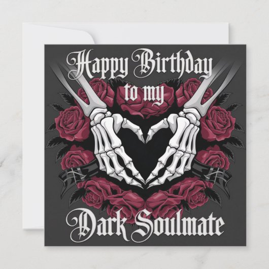 ゴシック誕生日デザインYour Dark Soulmate カード (正面)