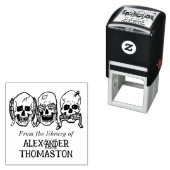 ゴシック語のスカル参照話Hear No Evil Library Book セルフインキングスタンプ (インサイチュ)