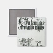 ゴシック語文中の碑文 マグネット (正面/裏面)