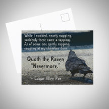 ゴシック調のエドガー・アラン・ポーの「The Raven Quote（レイヴンの名言） Neverm
