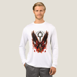 ゴシック調のベルベットボウキー+翼と月 トライブレンドTシャツ