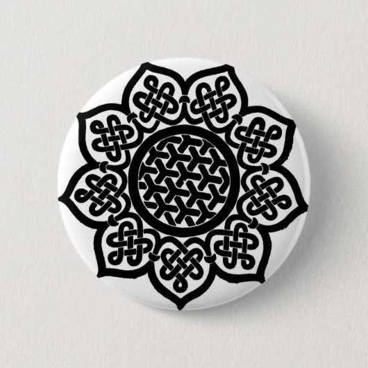 ゴシック調の太陽 缶バッジ (正面)