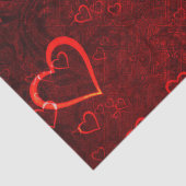 ゴシック赤いハートデコページ20x30ティッシュペーパー 薄葉紙 (詳細)