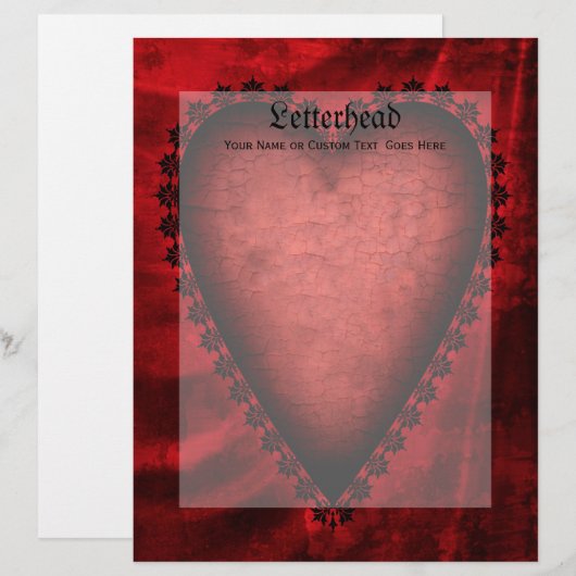 ゴシック赤いハート (正面/裏面)