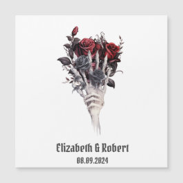 ゴシック赤いバラのスケルトンウェディング