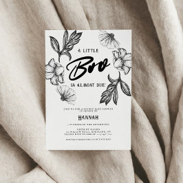 ゴシック赤ちゃんシャワータトゥーフラワー 招待状