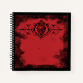 ゴシック赤スカル ノートブック (正面)