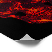 ゴシック赤スカル ポスター (角)