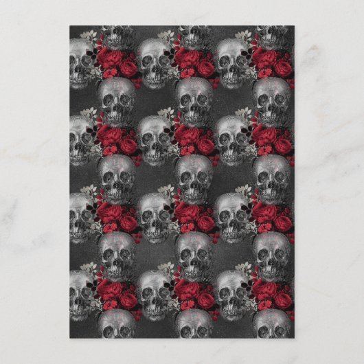 ゴシック赤花のウェディング 宿泊施設 封筒 エンクロージャーカード (裏面)