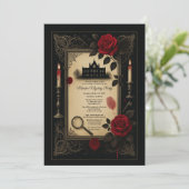 ゴシック赤薔薇殺人ミステリー邸宅パーティー 招待状 (スタンド正面)