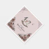 ゴシック赤面ピンクロッキングホース赤ちゃんシャワー紙 スタンダードランチョンナプキン (角)