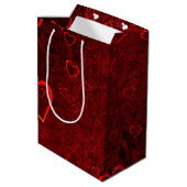 ゴシック赤黒ハート ミディアムペーパーバッグ (裏面アングル)