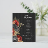 ゴシック赤黒フローラの結婚メニューフライヤー (スタンド正面)