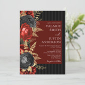 ゴシック赤黒フローラ結婚ズ 招待状 (スタンド正面)