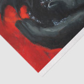 ゴシック赤黒龍の女性のファンタジーデコページ 薄葉紙 (詳細)