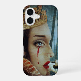 ゴシック超現実主義ユニークコラージュ悲しきハートの女王 iPhone 16ケース