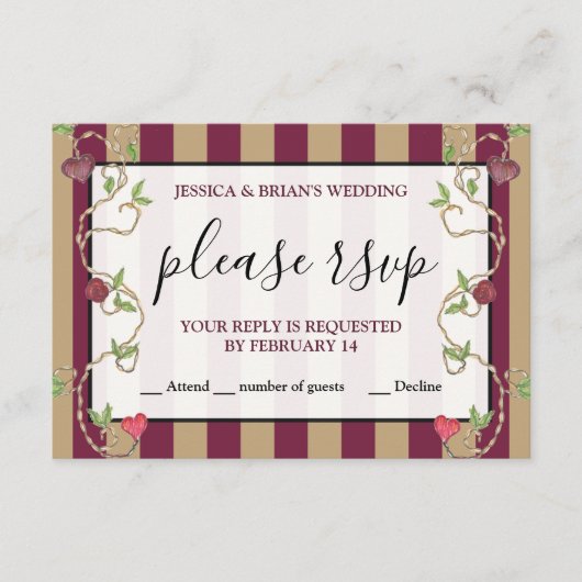 ゴシック返信はがき封入カード エンクロージャーカード (正面)