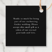 ゴシック遺産死活感謝結婚の気持ち フェイバータグ (裏面)