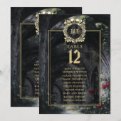 ゴシック遺跡 フラワーテーブルナンバー 席次表 招待状 (正面/裏面)