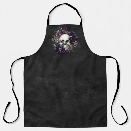 ゴシック釉 |エプロン |スカルとバラ エプロン (正面)