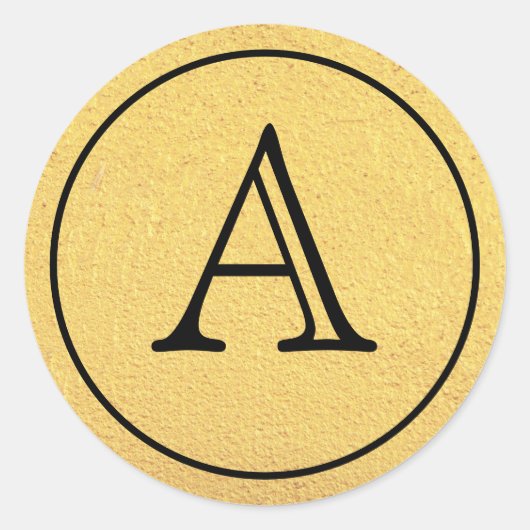 ゴシック釉 |ステッカー |金ゴールド ラウンドシール (正面)