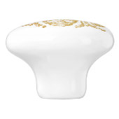 ゴシック釉 |セラミックノブ |白 セラミックノブ (側面)