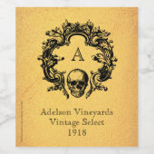 ゴシック釉 |ワインラベル |金ゴールド ワインラベル (シングルラベル)