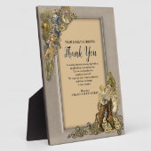 ゴシック金ゴールドスチームパンク皮革に フォトプラーク (側面)