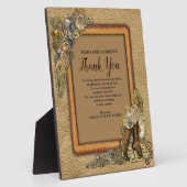 ゴシック金ゴールドスチームパンク皮革に フォトプラーク (側面)