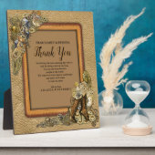 ゴシック金ゴールドスチームパンク皮革に フォトプラーク (側面)