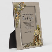 ゴシック金ゴールドスチームパンク皮革に フォトプラーク (側面)